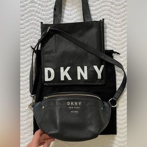 DKNY black belt genuine leather bag